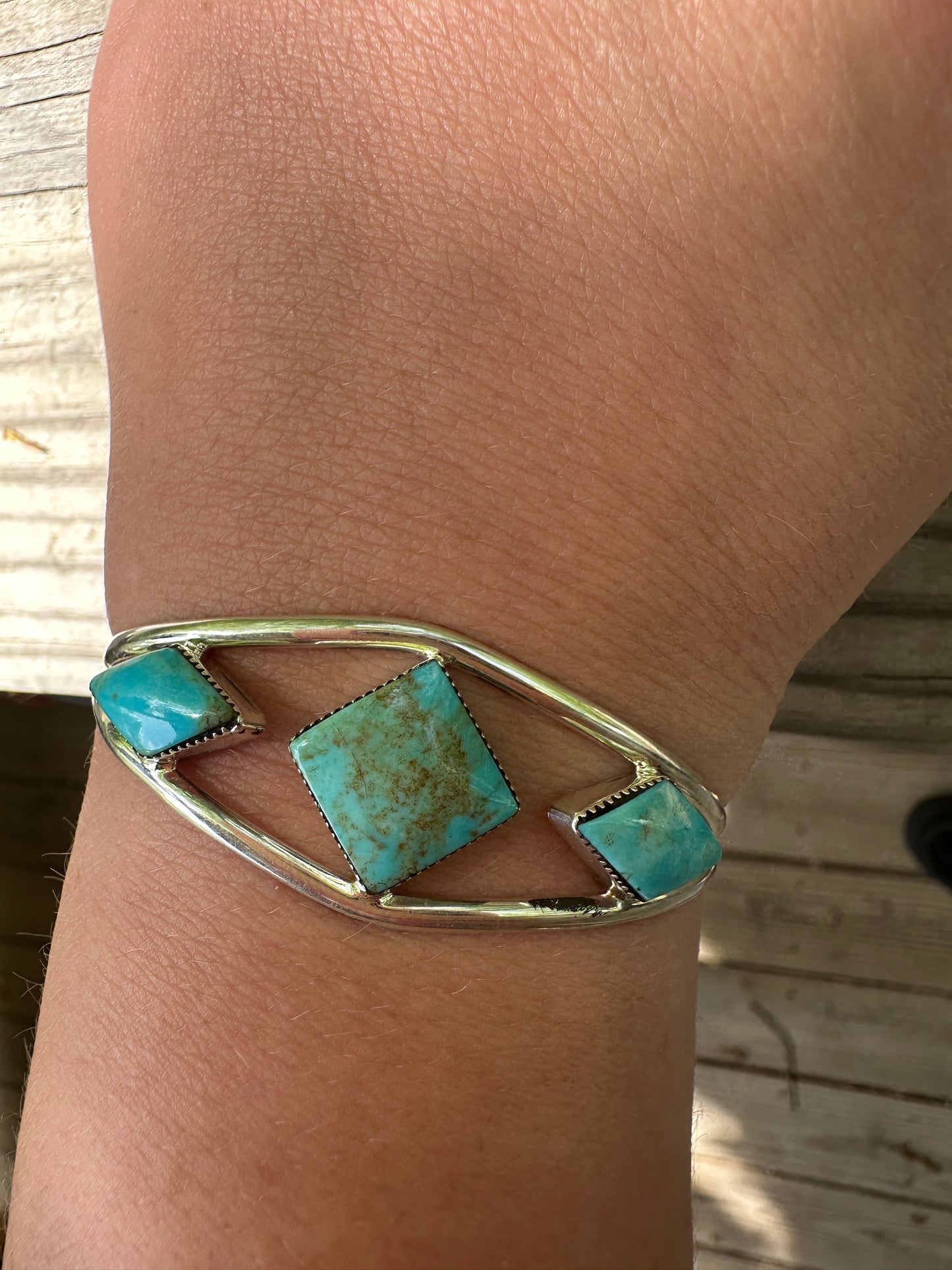 Kingman Turquoise Sterling Silver Cuff