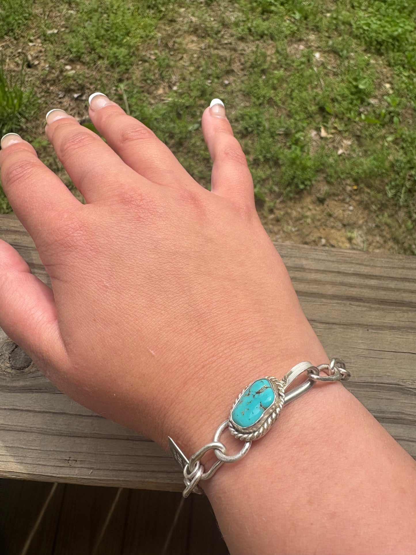 Kingman Turquoise and Sterling Silver Bracelet