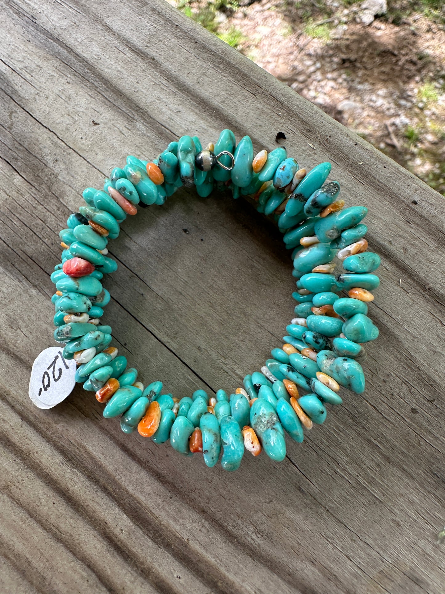 Turquoise and Spiny Wrap Bracelet