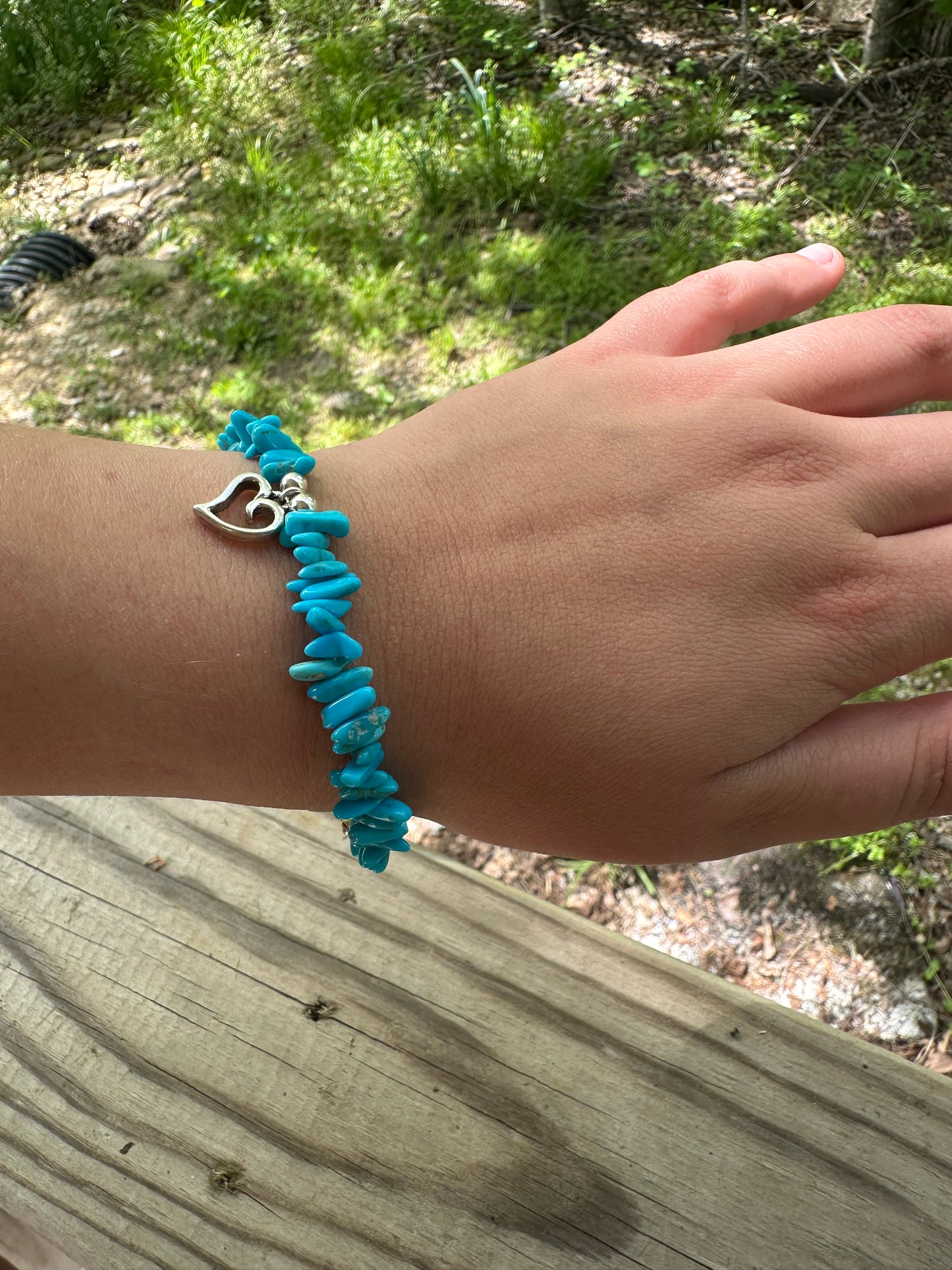 Authentic Turquoise Heart Bracelet