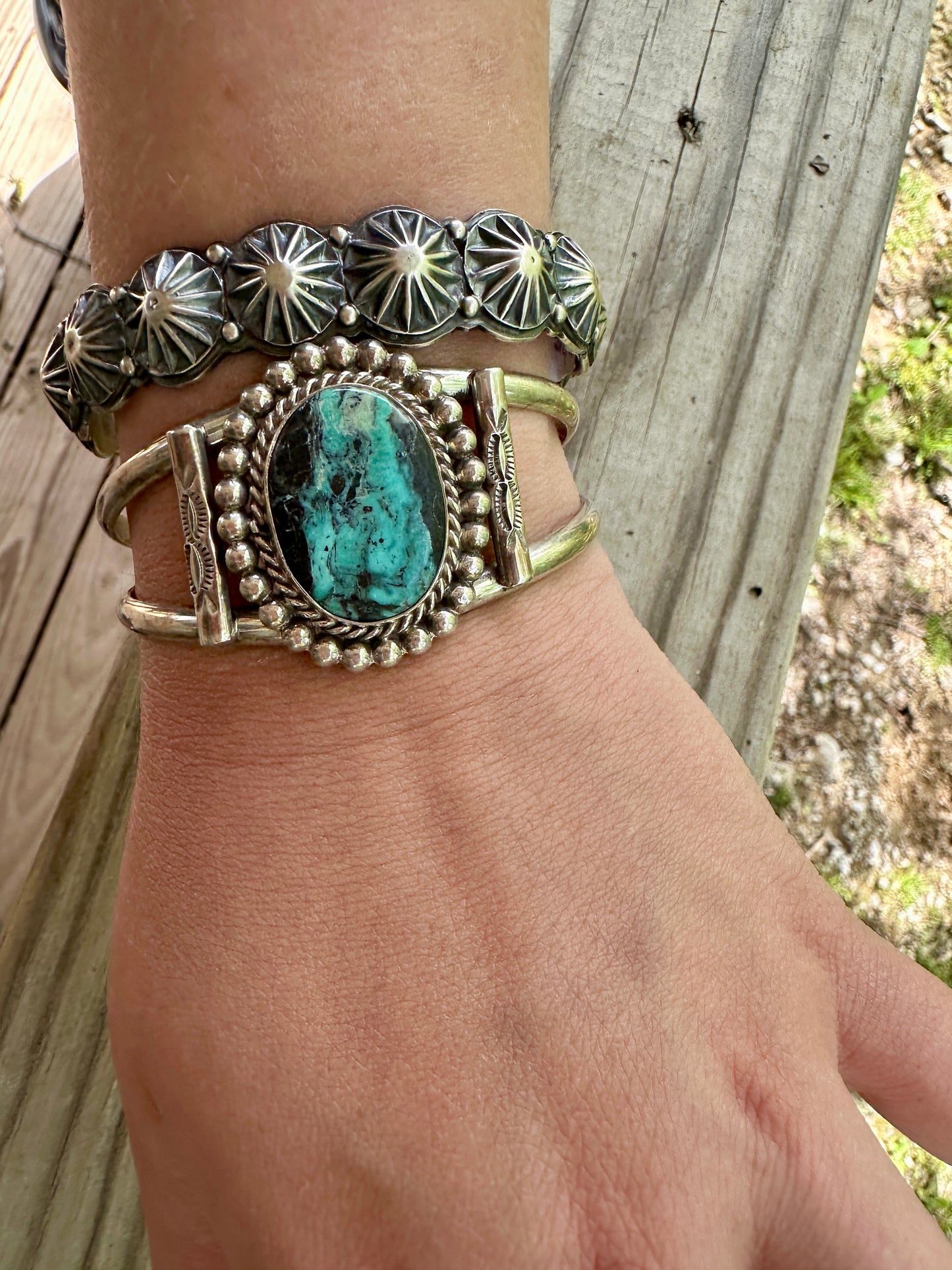 Moon River Turquoise Navajo Made Bracelet