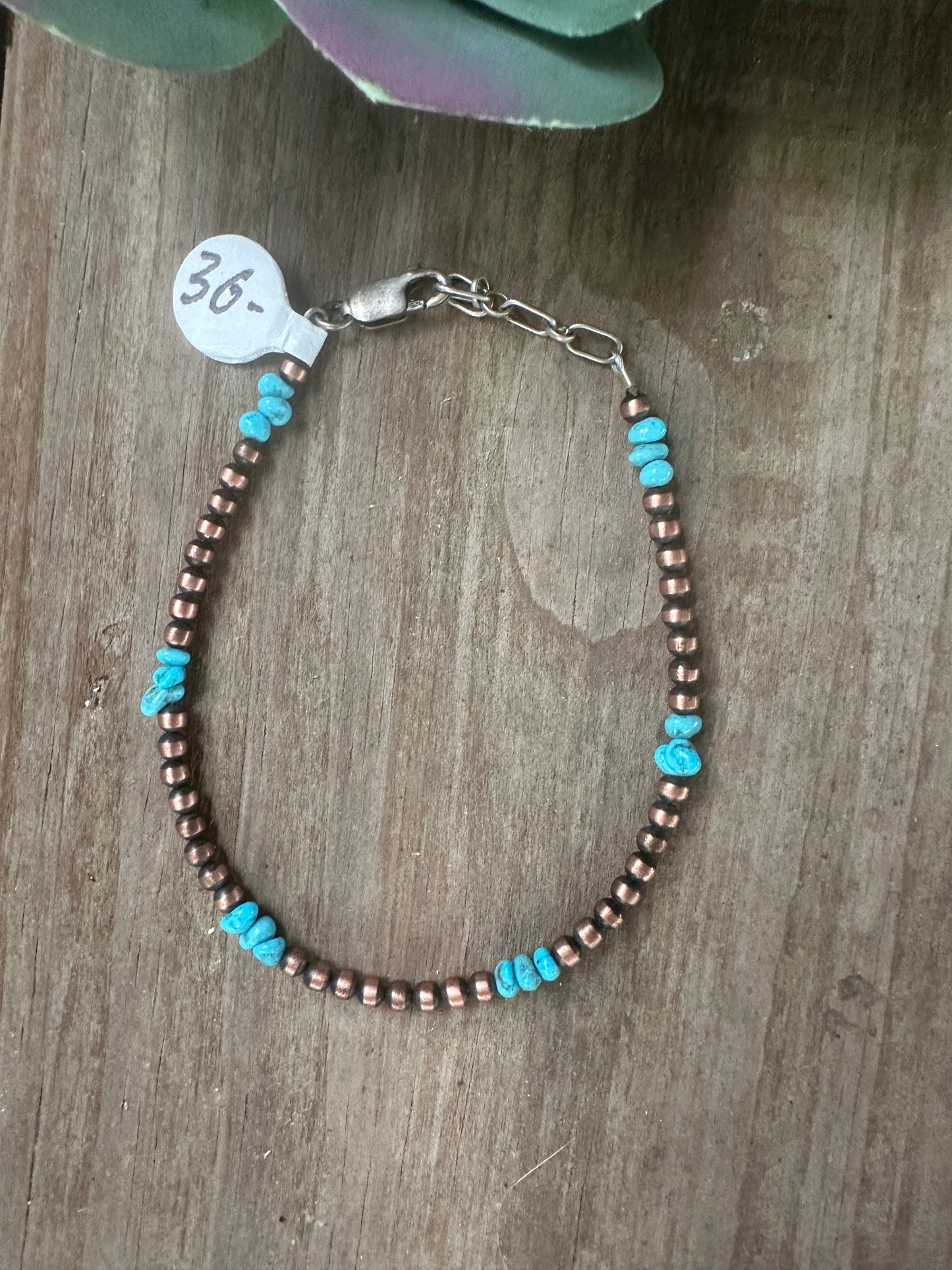 Copper Tyrone turquoise bracelet