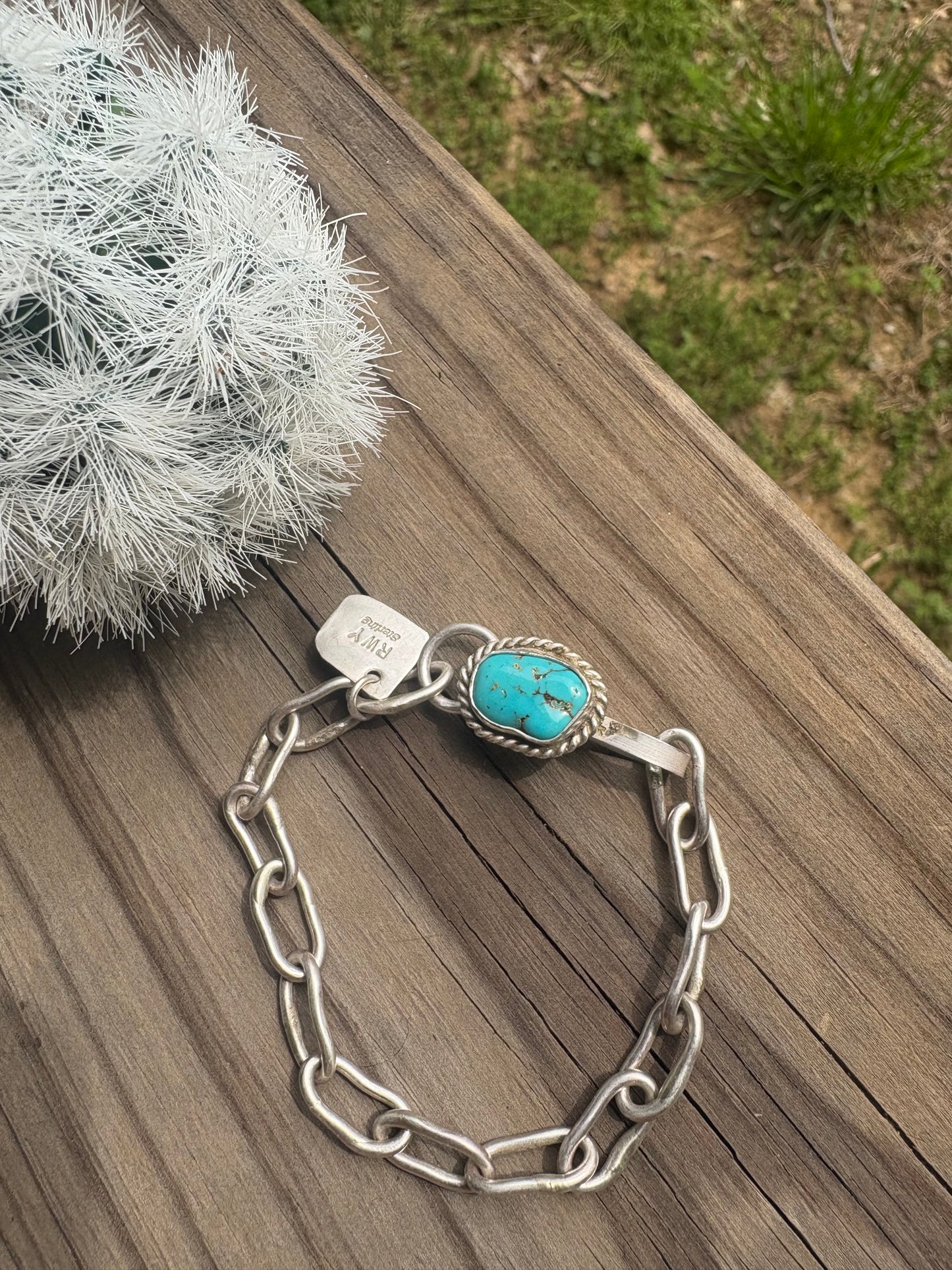 Kingman Turquoise and Sterling Silver Bracelet