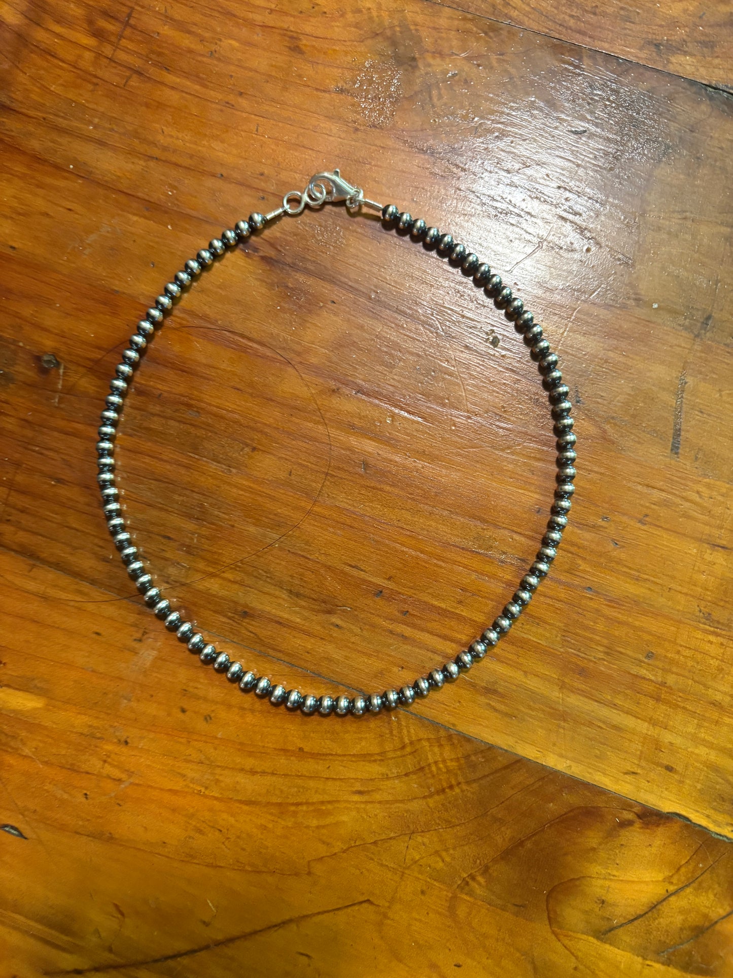 14 1/8” 4mm Sterling silver necklace