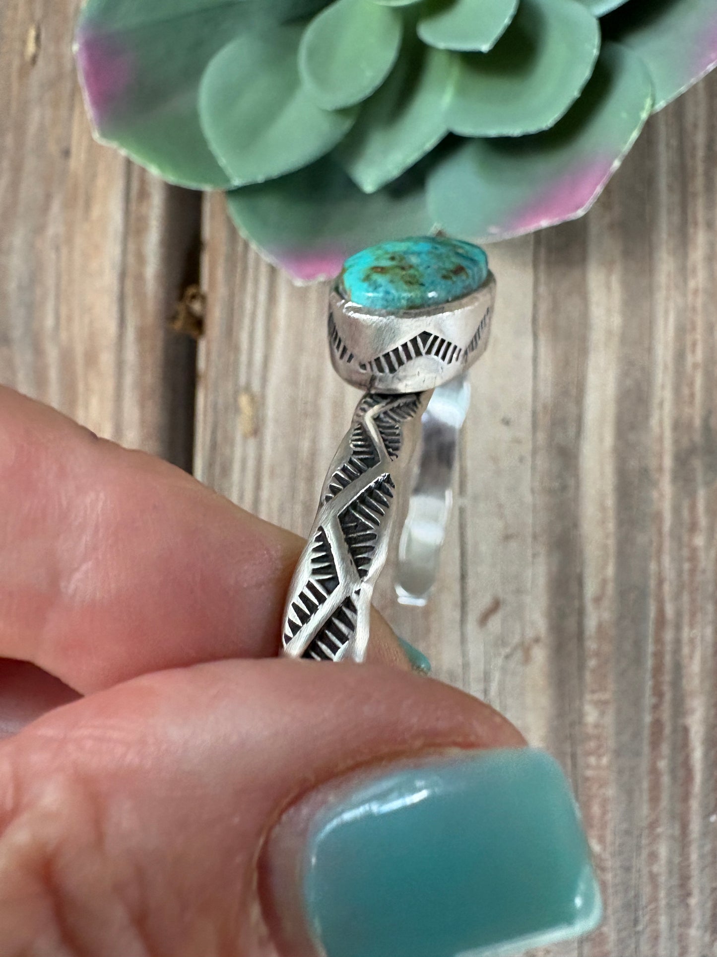 Navajo-Made Sonoran Gold Turquoise Cuff
