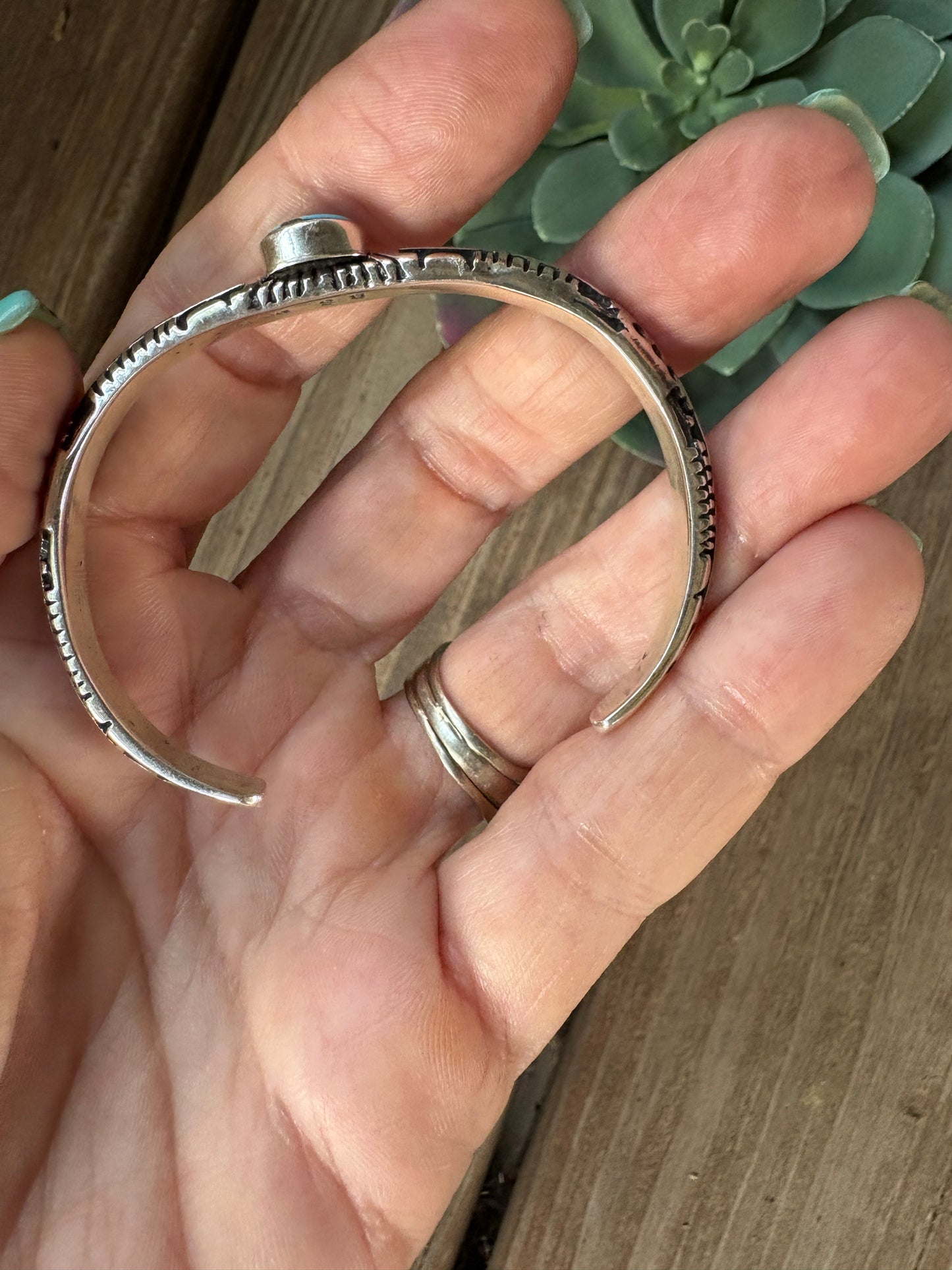 Turquoise Cuff made by Benson Shorty
