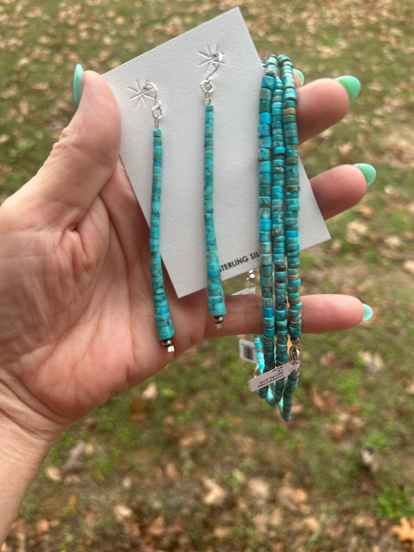 Kingman Turquoise Strand Earrings
