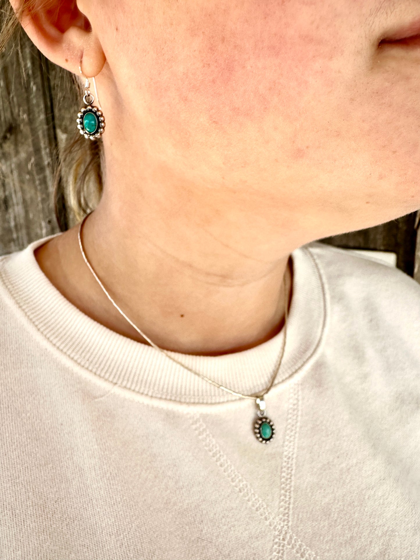 Authentic Kingman & liquid sterling silver necklace