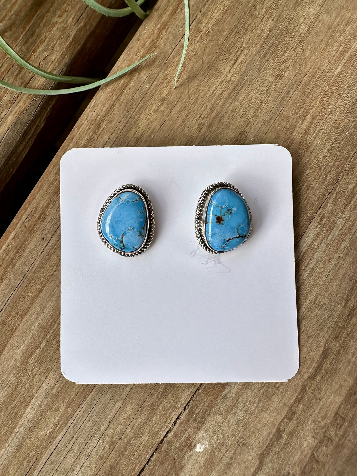 Golden Hills Post Earrings – Navajo Handcrafted