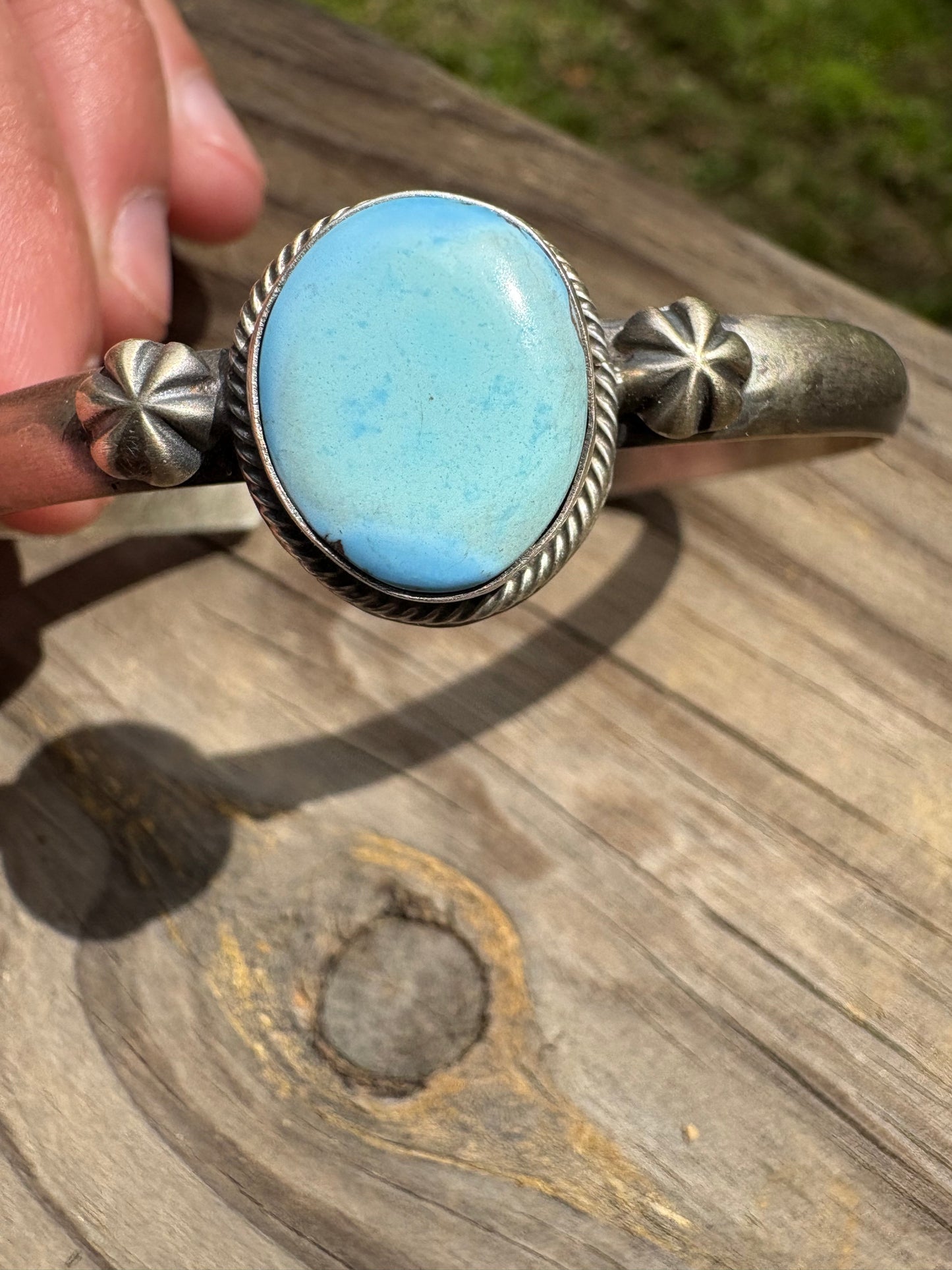 Sterling Silver Golden Hills Turquoise Bracelet