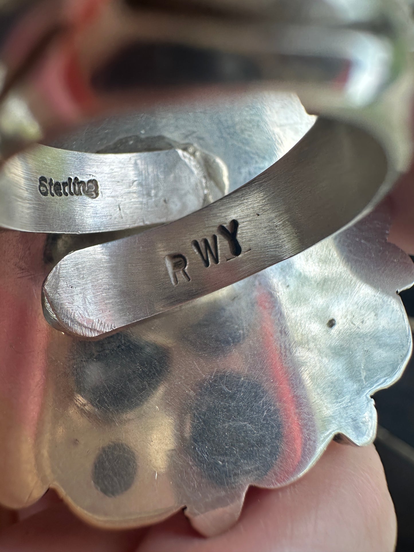 Royston and Red Coral 3 Stone Ring