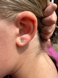 Sterling Silver Turquoise Stud Earrings