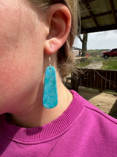 Authentic Turquoise Slab Earrings