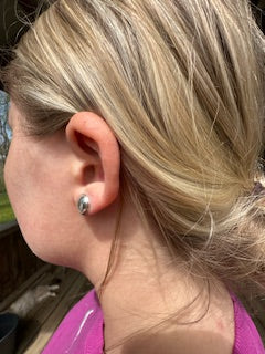 Small Sterling Silver Round Earrings
