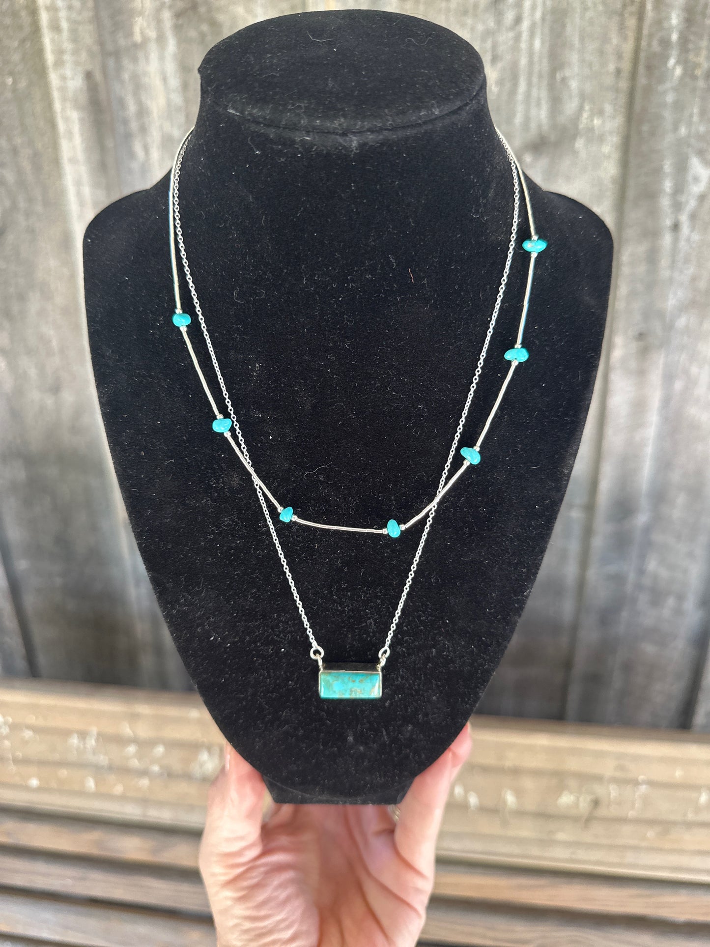 Sterling Silver Kingman Turquoise Necklace
