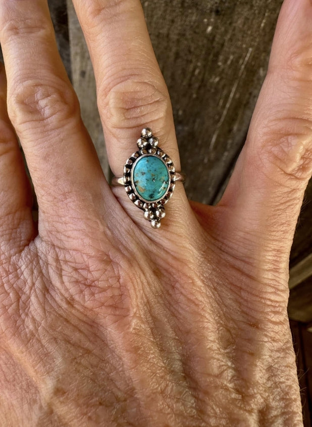 Turquoise Dainty Rings NA made