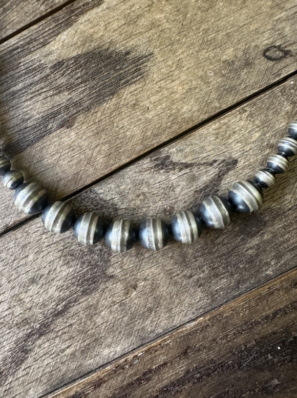 Graduated Sterling pearl necklace 18” 2” extender