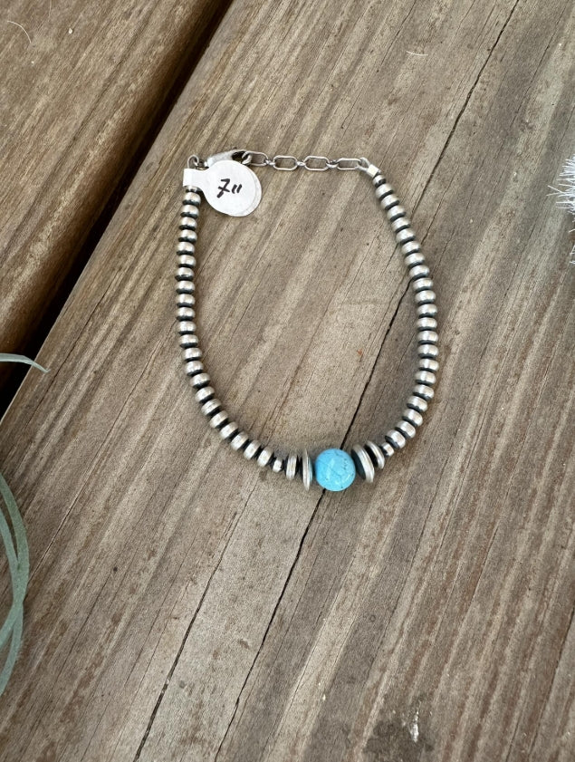 Tyrone Turquoise and Sterling Silver Bracelet