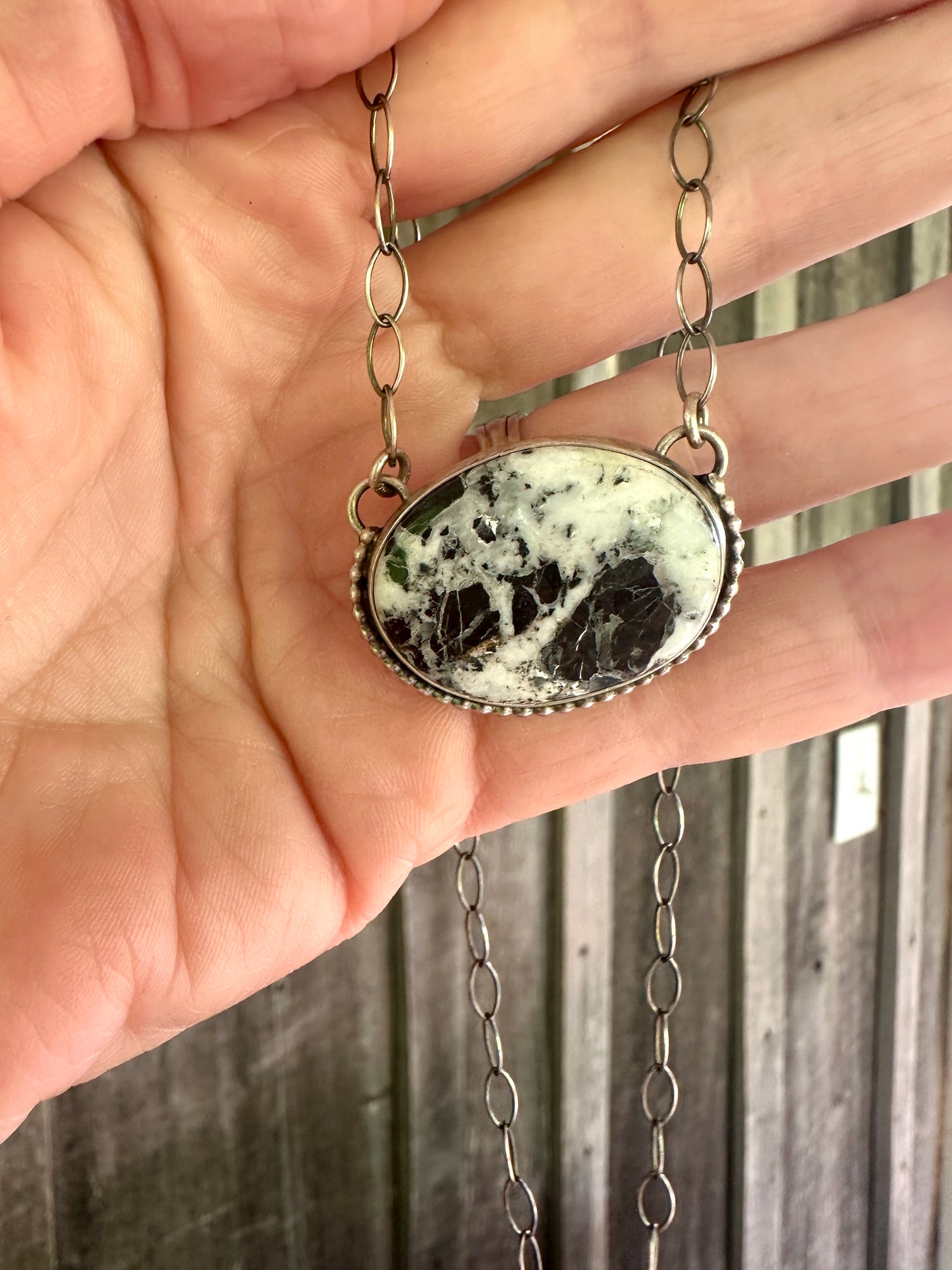 White Buffalo Navajo necklace