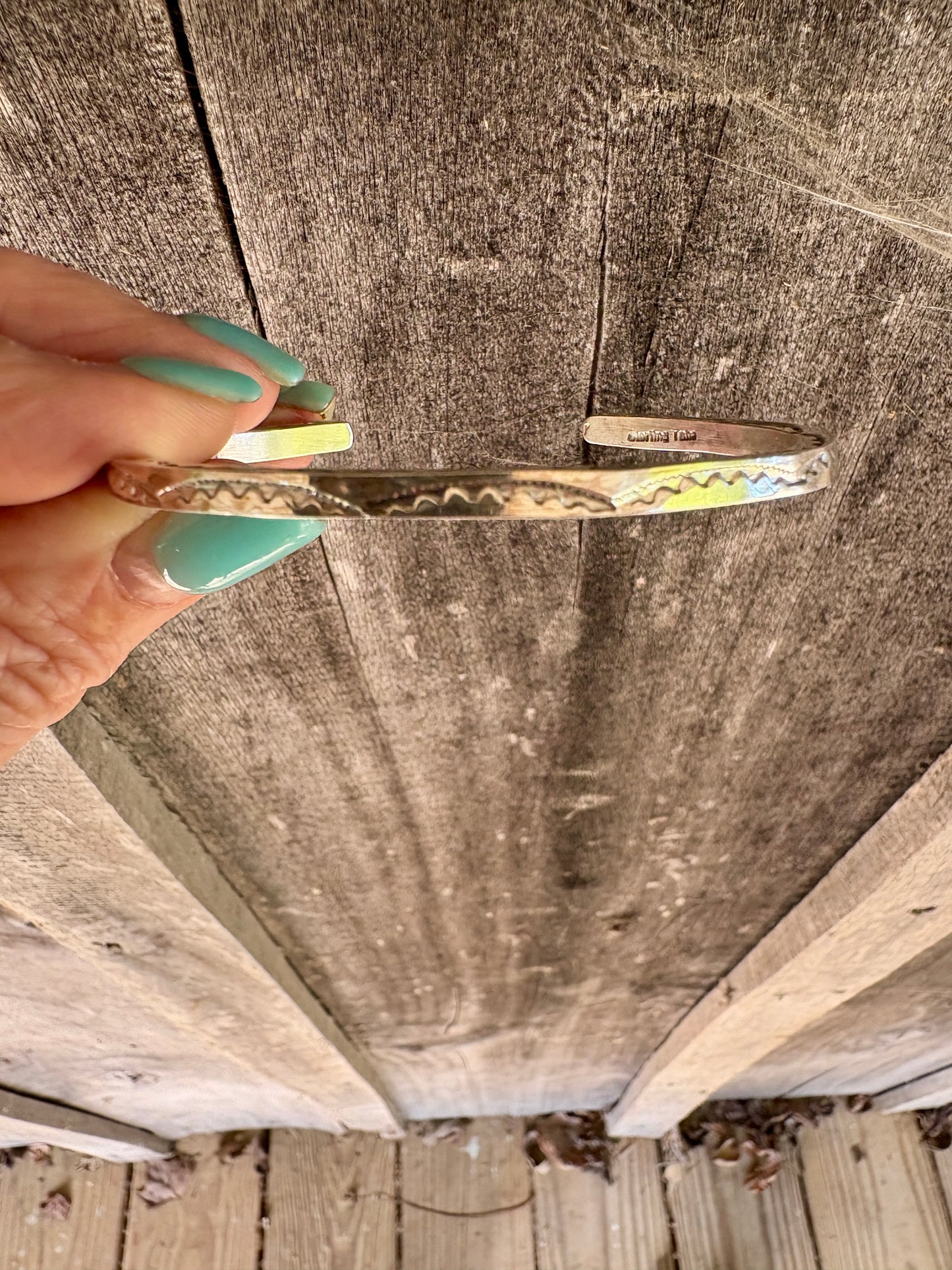 Navajo Sterling Silver Stacker Cuff Bracelet