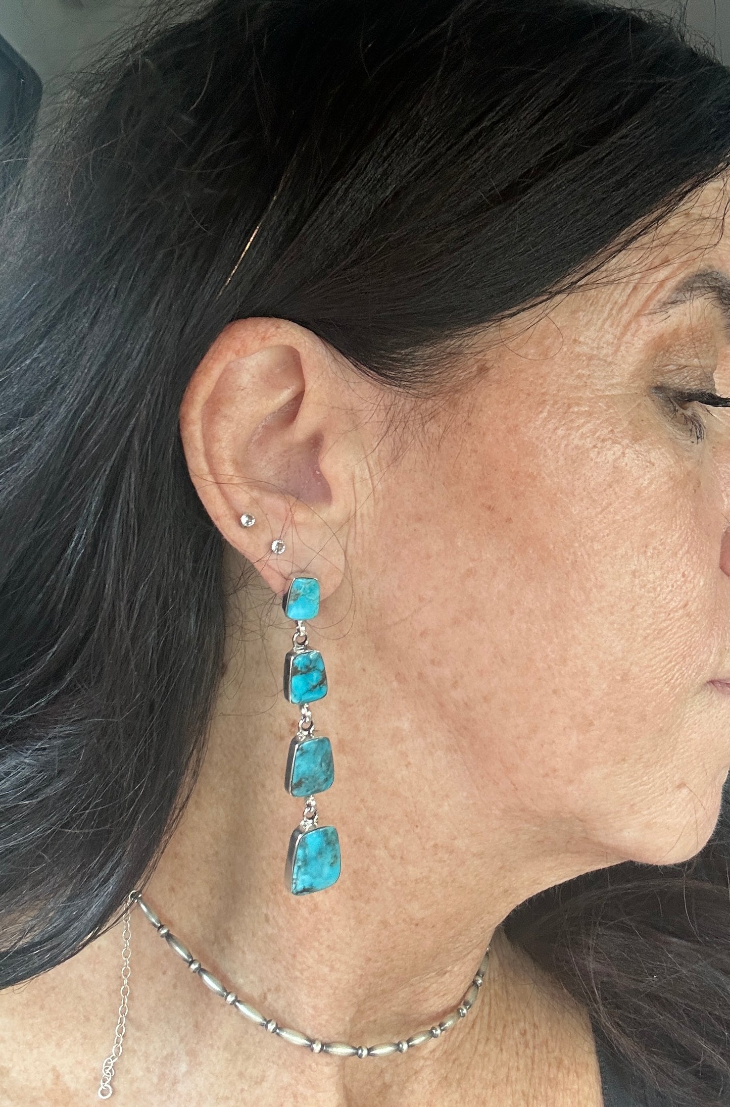 4 stone Navajo earrings