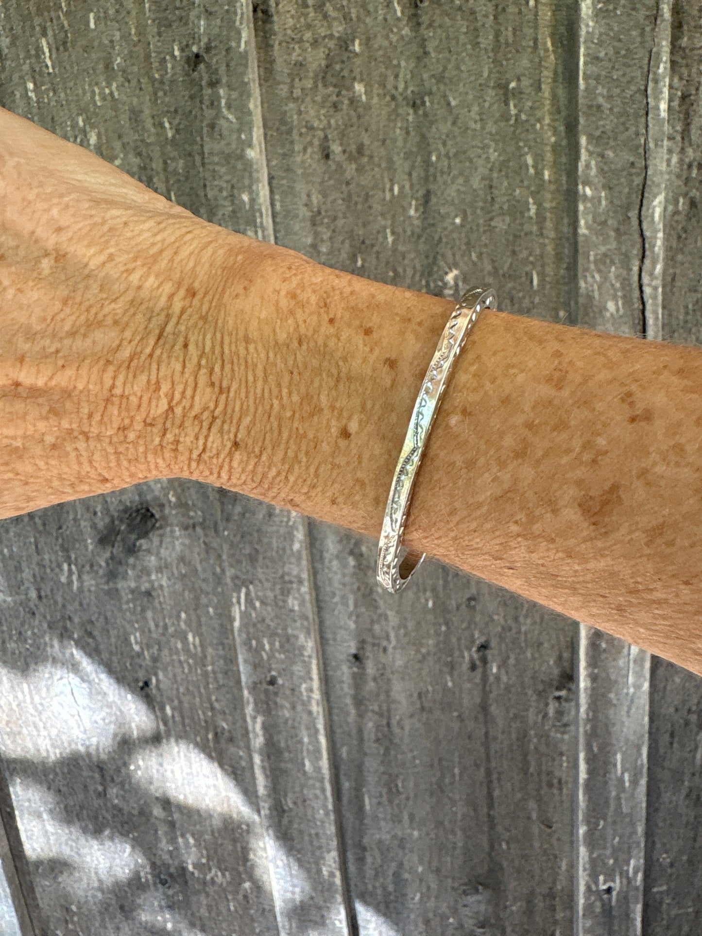 Navajo Sterling Silver Stacker Cuff Bracelet