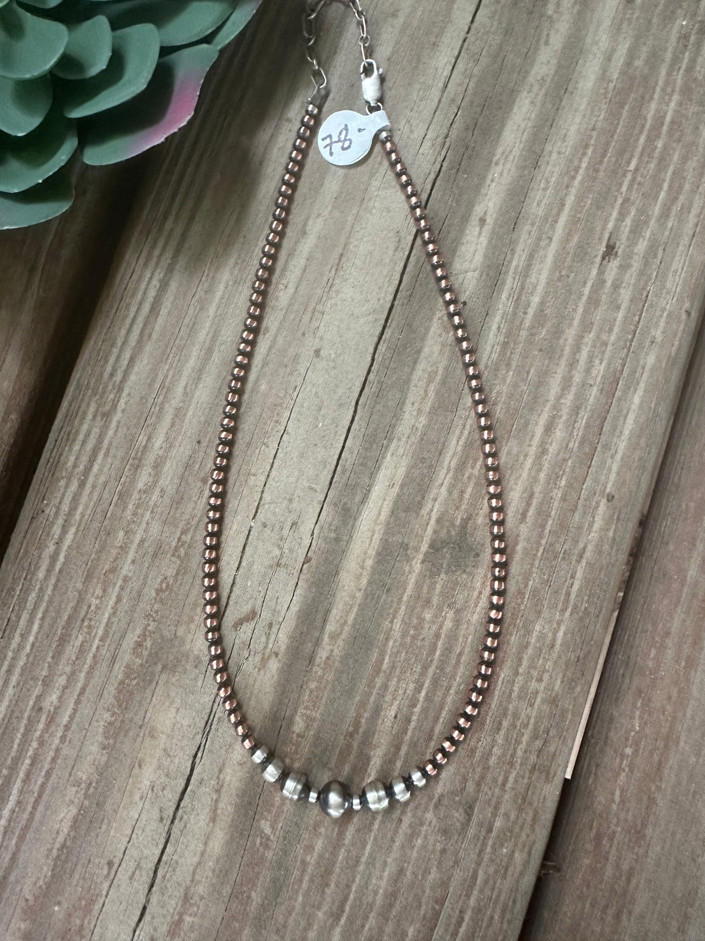 Copper necklace with some sterling