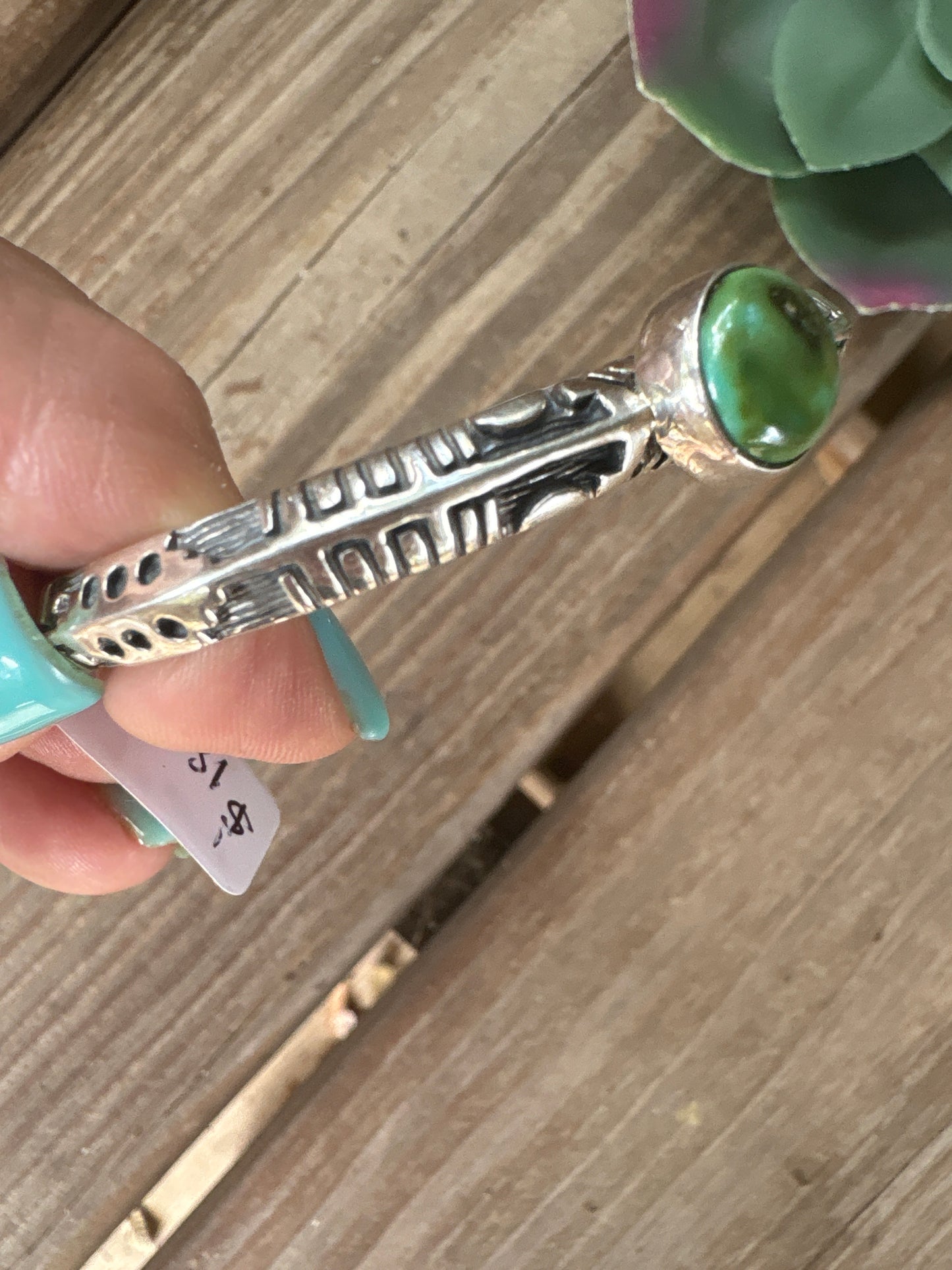 Native made Sonoran cuff stamped—BS
