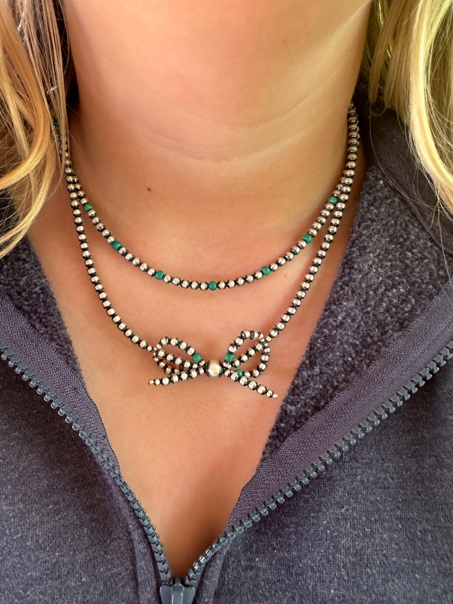Authentic Tyrone Turquoise Sterling Silver Necklace