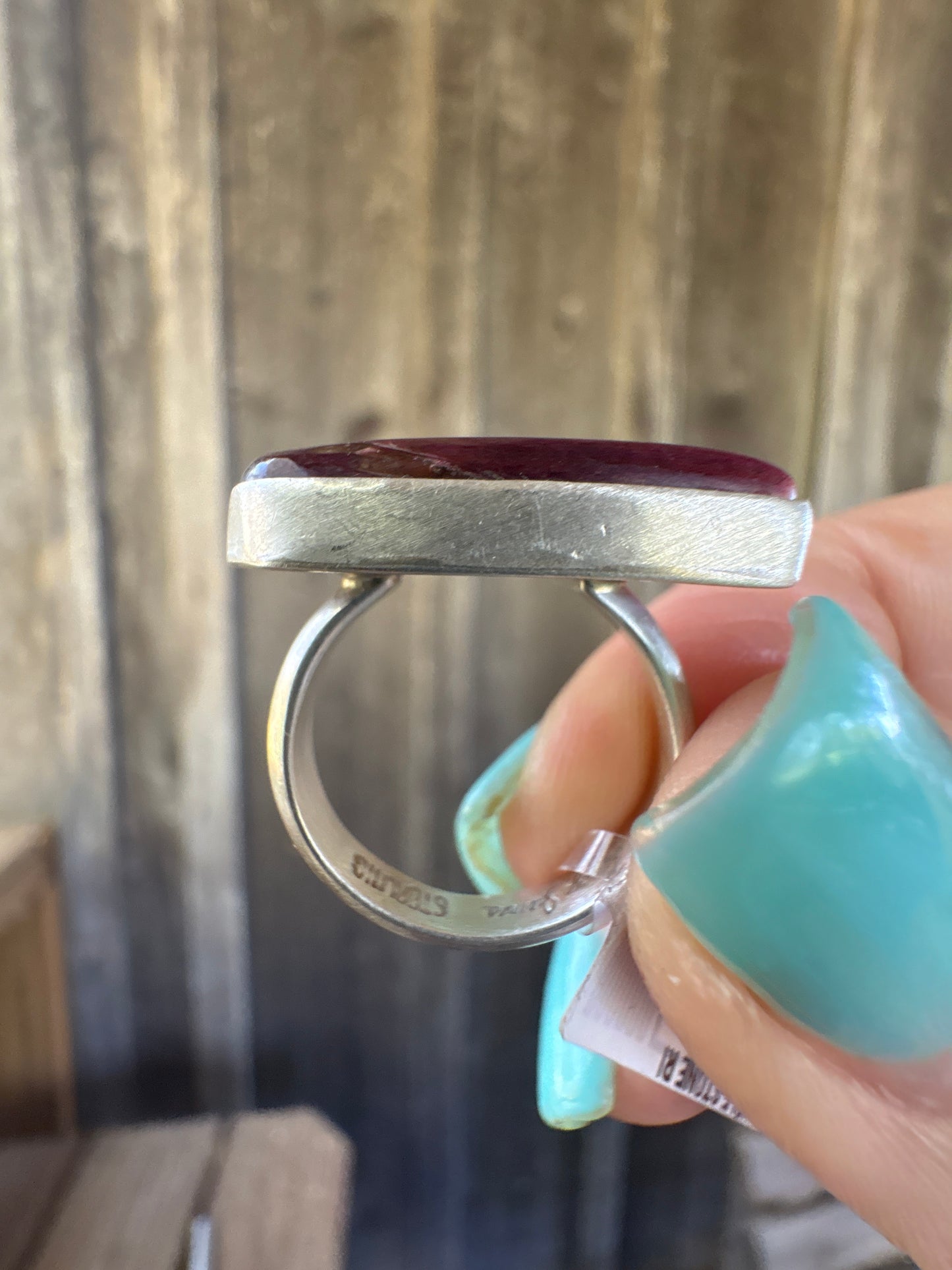 Leroy James purple spiney ring size 6