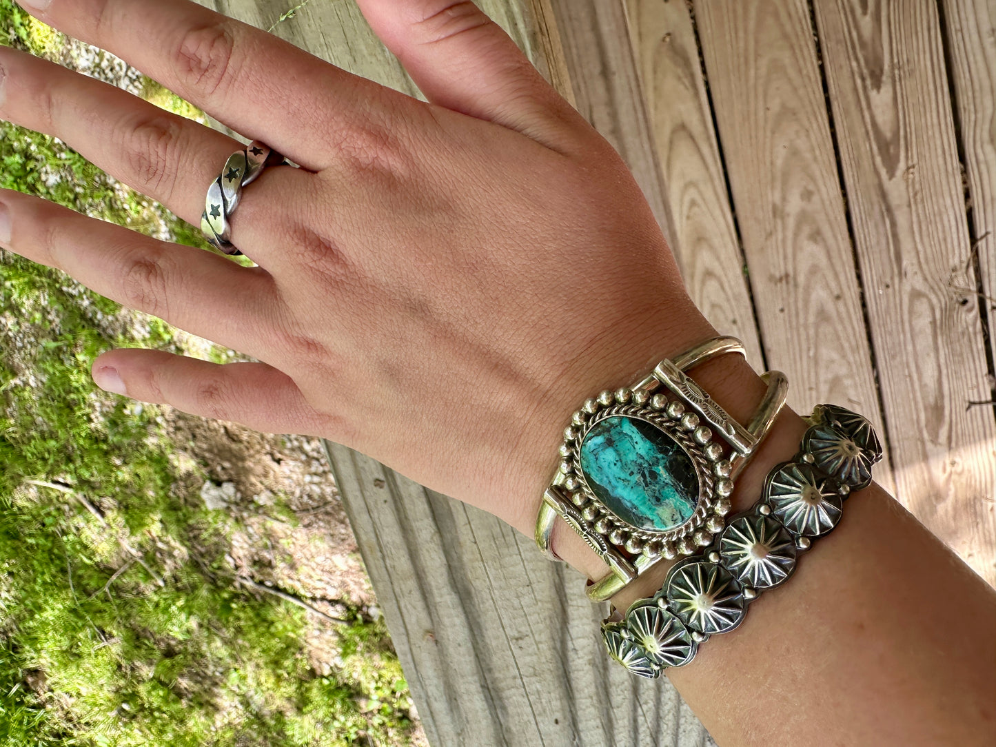 Sterling Silver Star Shot Bracelet Navajo Made