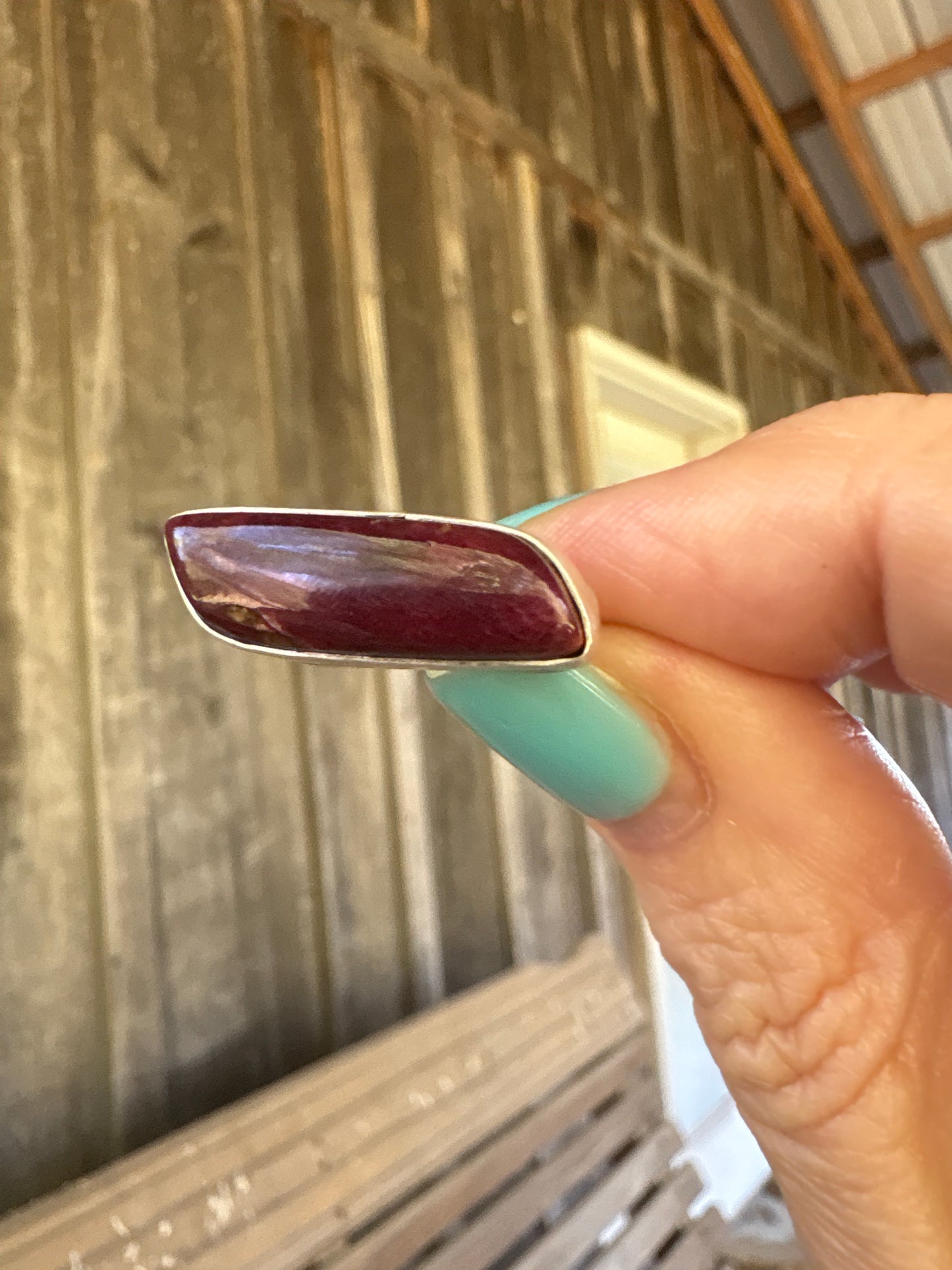 Leroy James purple spiney ring size 6