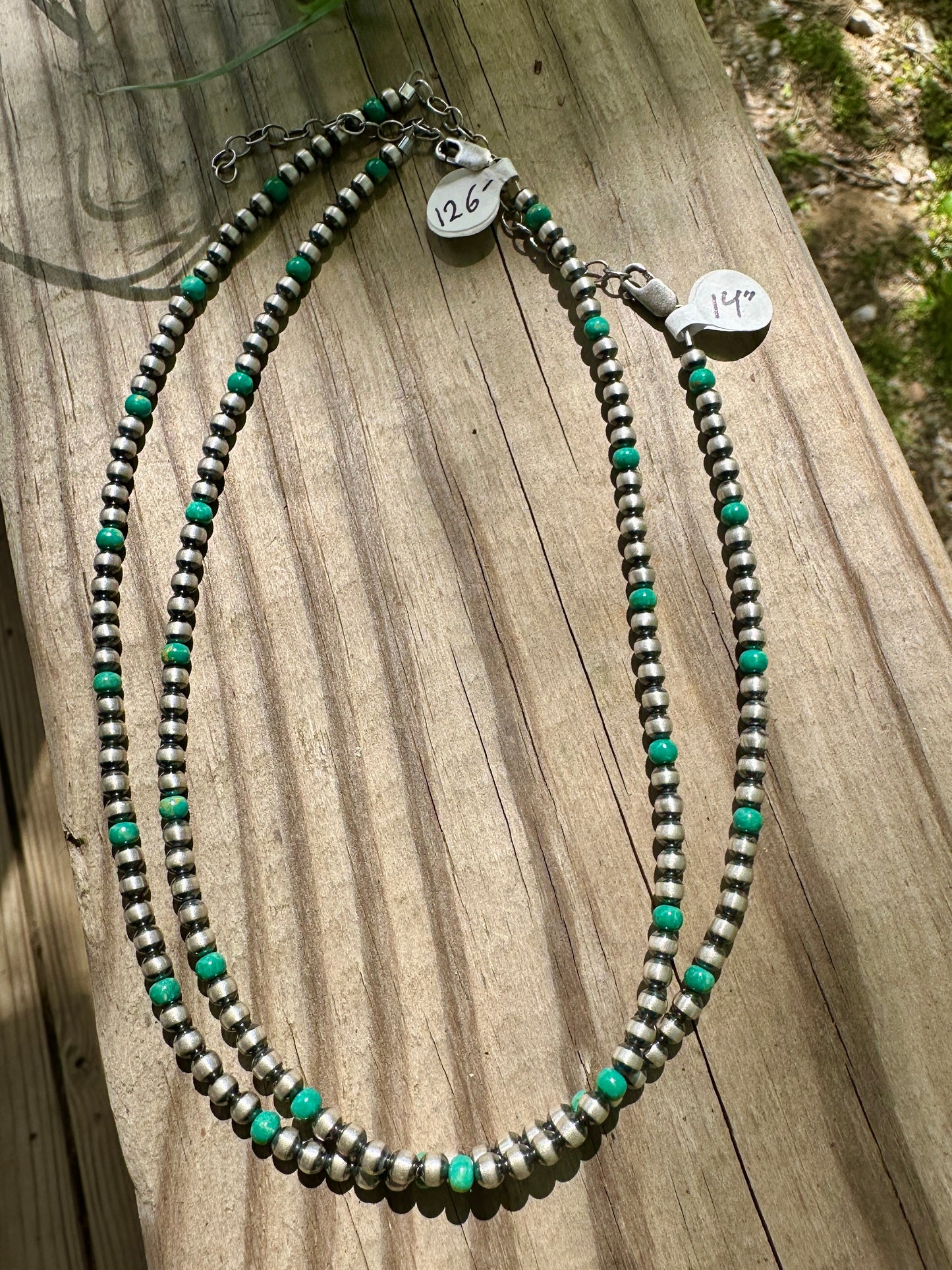Authentic Tyrone Turquoise Sterling Silver Necklace