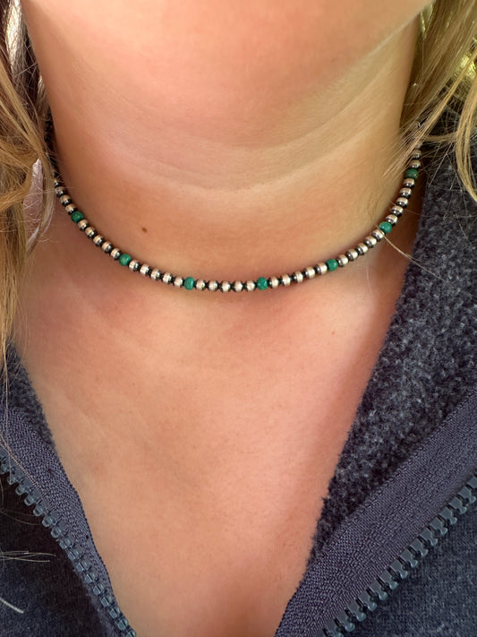 Authentic Tyrone Turquoise Sterling Silver Necklace