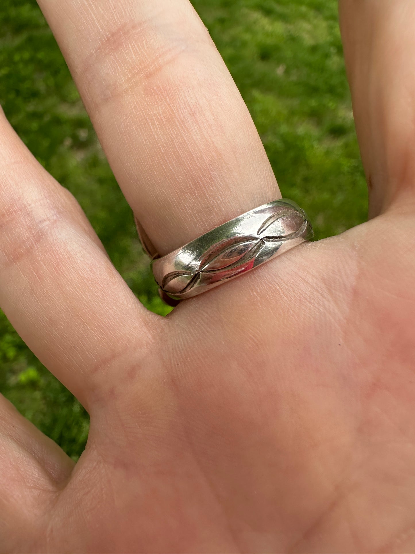 Kingman Turquoise Sterling Silver Small Nugget Ring