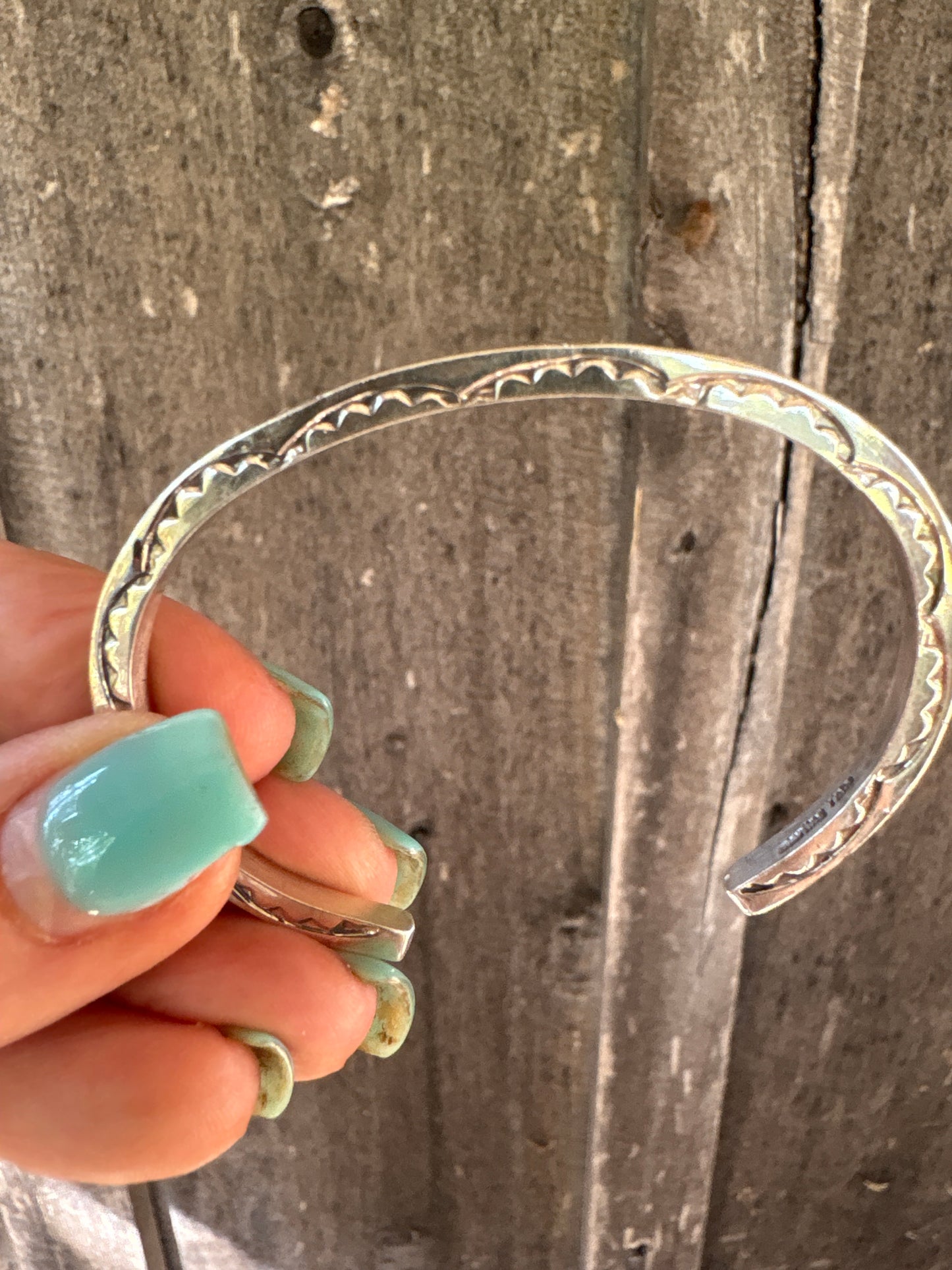 Navajo Sterling Silver Stacker Cuff Bracelet