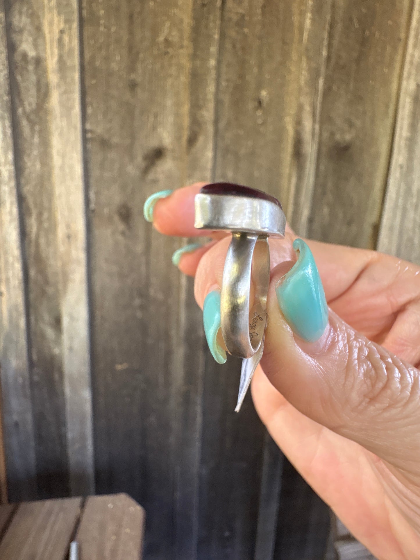 Leroy James purple spiney ring size 6