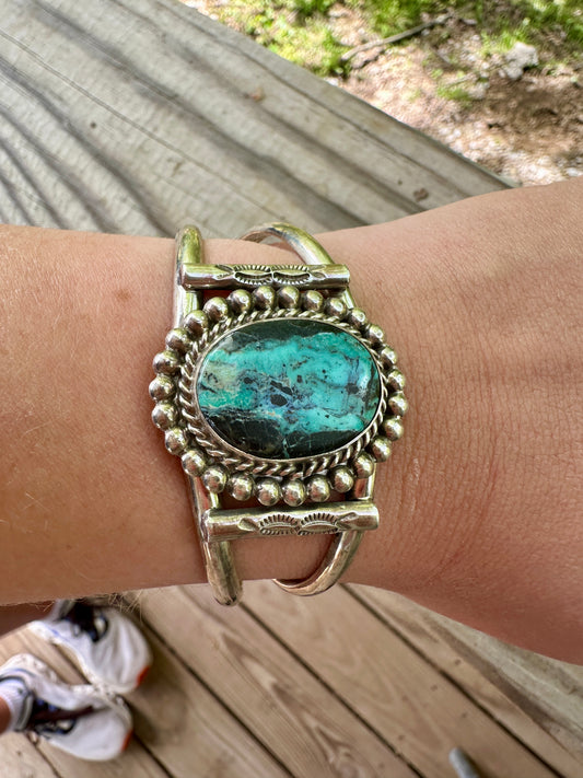 Moon River Turquoise Navajo Made Bracelet