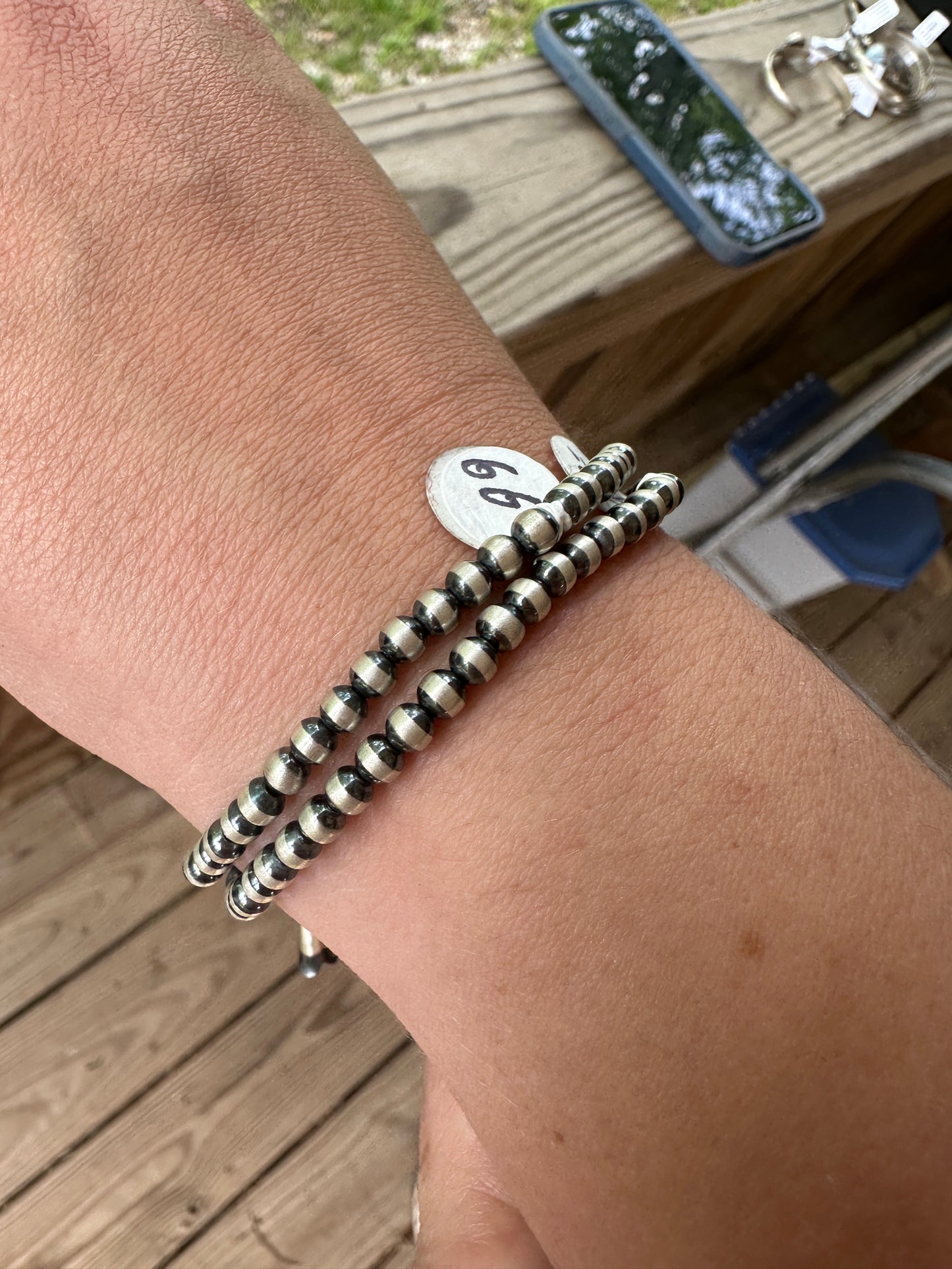 Sterling Silver Blossom Bracelets Stretchy