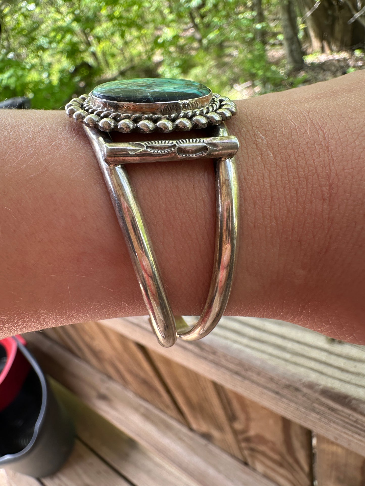 Moon River Turquoise Navajo Made Bracelet