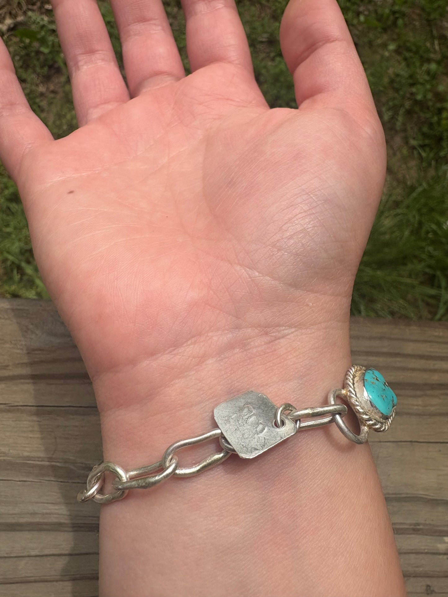 Kingman Turquoise and Sterling Silver Bracelet