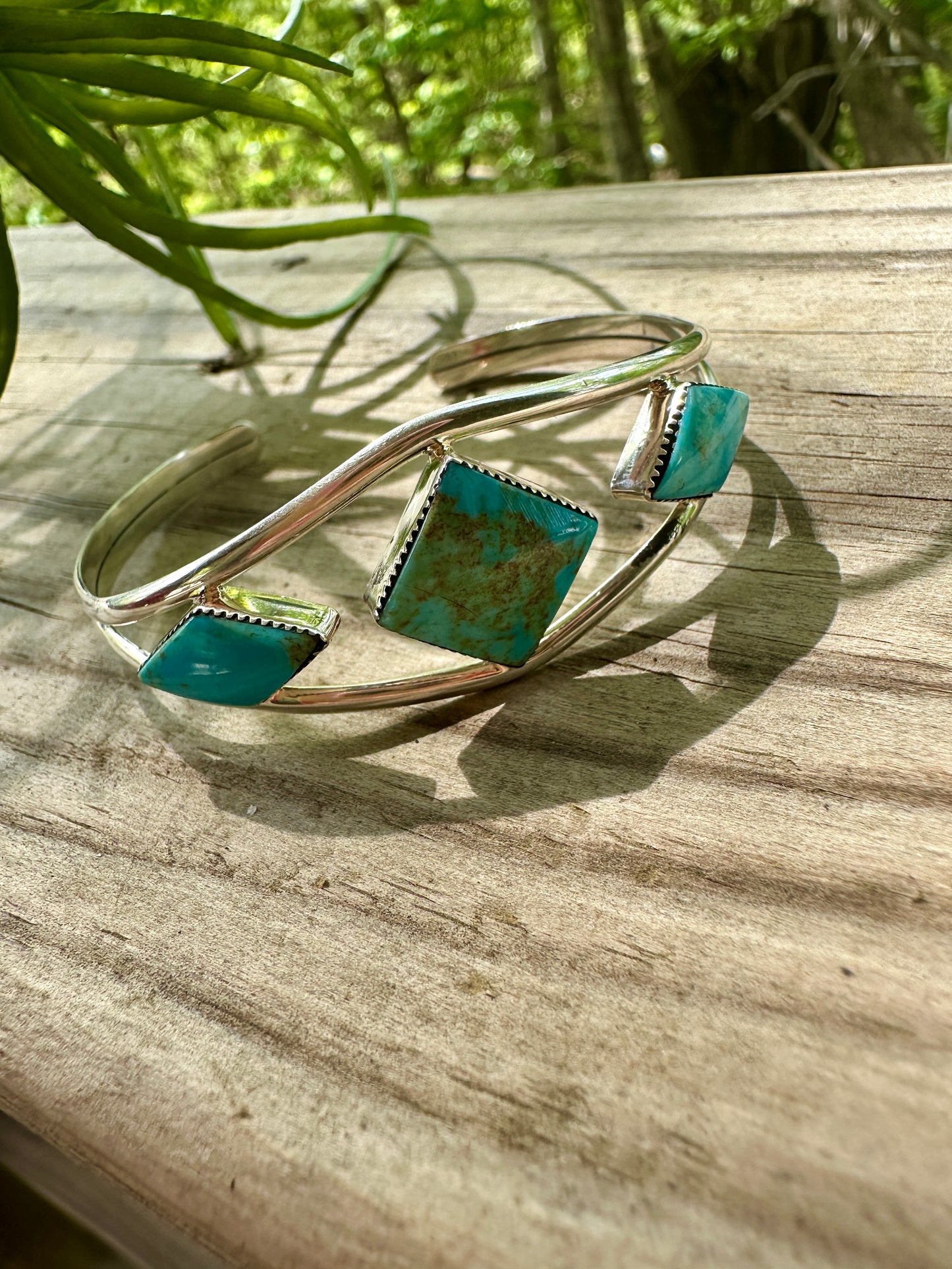 Kingman Turquoise Sterling Silver Cuff