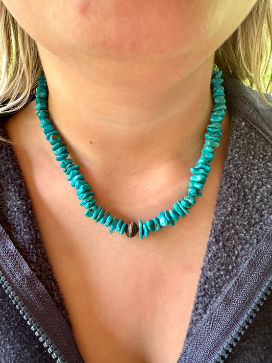 Kingman Turquoise Nugget Necklace