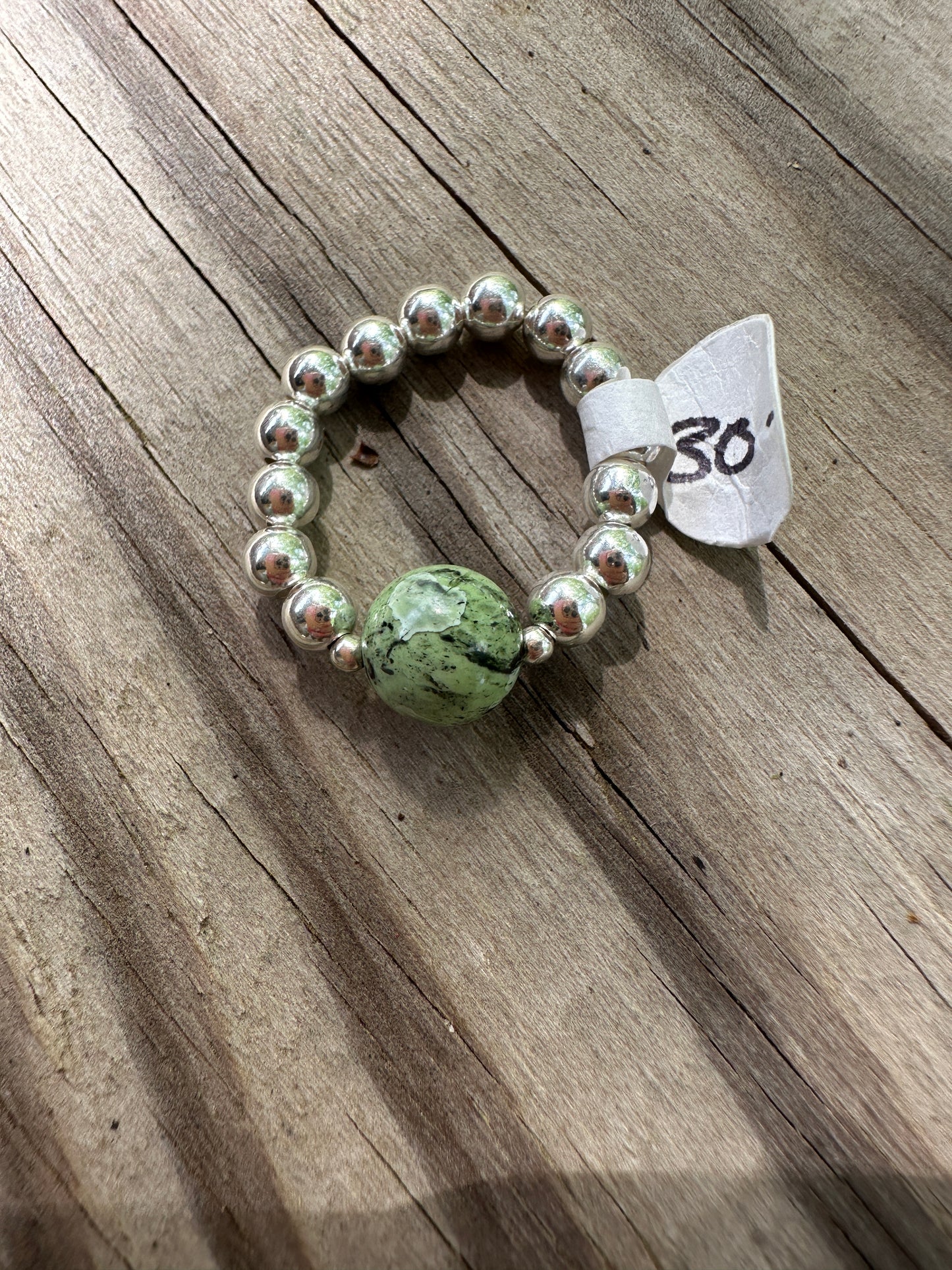 Sterling Silver Turquoise Stretch Ring