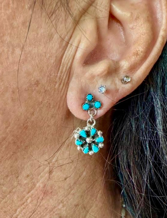 Zuni dangle cluster earrings
