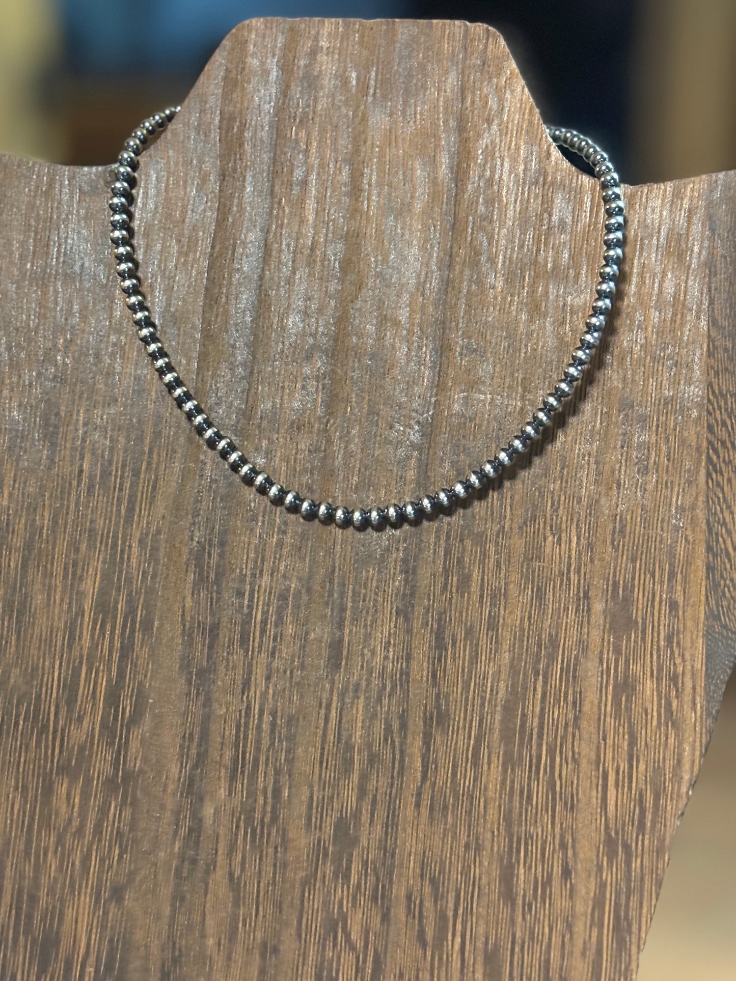 14 1/8” 4mm Sterling silver necklace