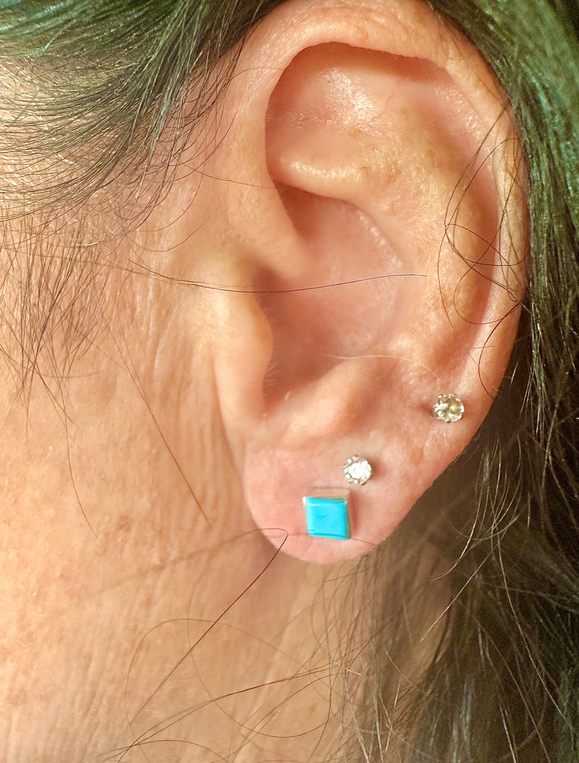 Authentic Zuni Sterling Silver Earrings by Dorothy Weha - Handmade Native American Jewelry