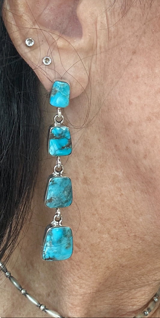 4 stone Navajo earrings
