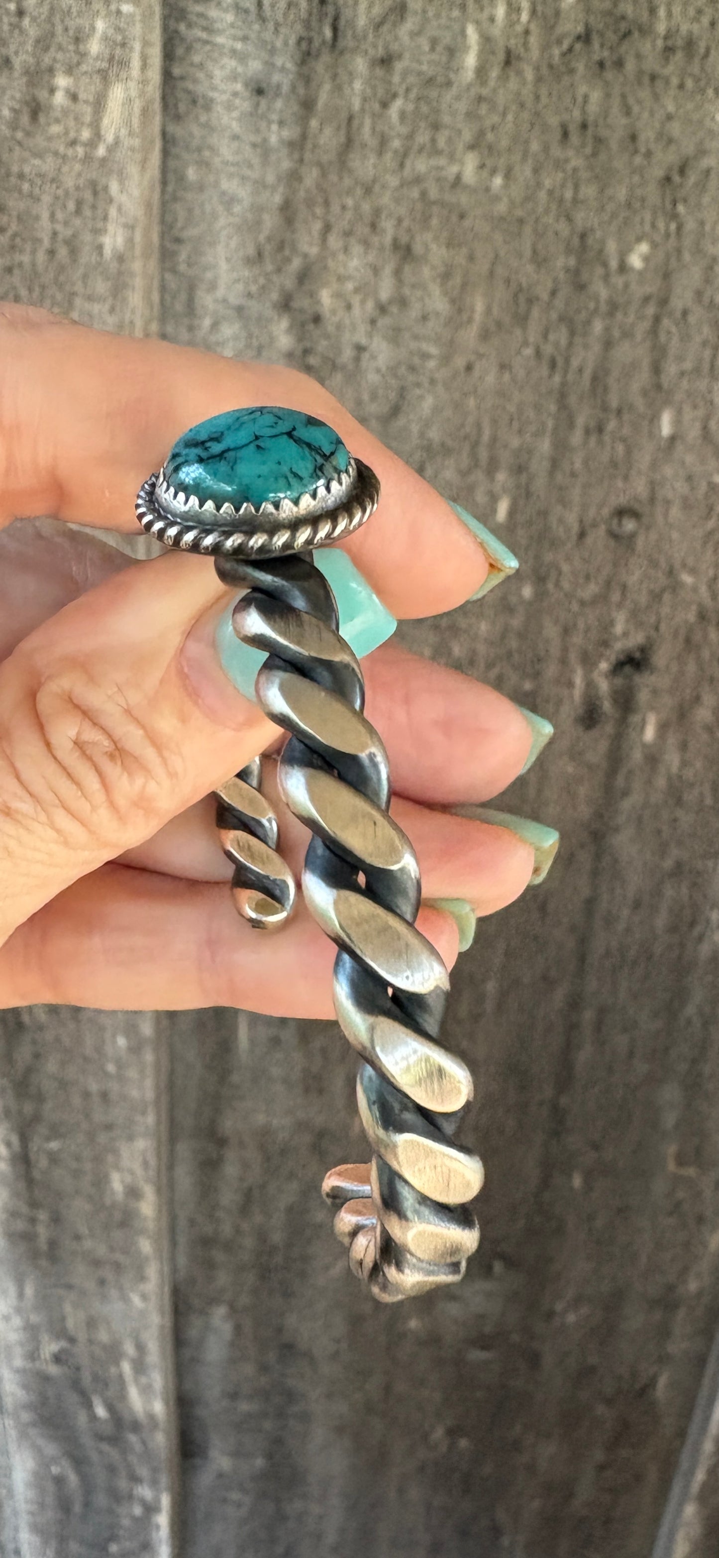 Navajo Turquoise Cuff size 8