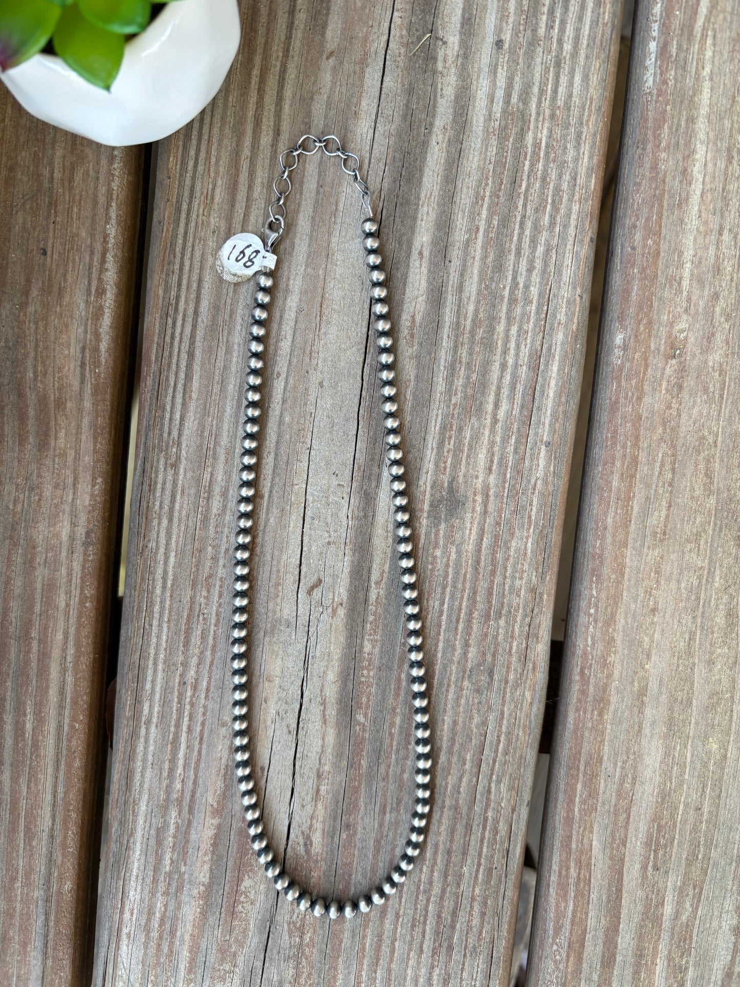 5mm Sterling Silver Pearl Necklace | 18" + 2" Extender